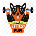 Lifting Pup Barbell Workout Icon
