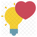 Light Bulb Love Icon