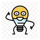 Light Bulb Character Icon