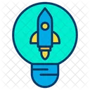 Light Bulb Launch Idea Icon