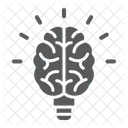 Light Bulb Brain Icon