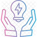 Light Bulb Hand Electric Services Icon