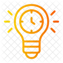 Light Bulb Idea Time And Date Icon