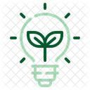 Eco Friendly Light Bulb Sustainability Icon