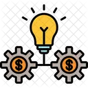 Light Bulb Cog Gear Icon