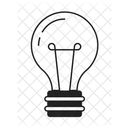 Light bulb brainstorming  Icon