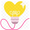 Light Bulb Heart  Icon