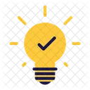 Light Bulb Check Approval Icon