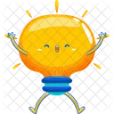 Light bulb mascot  Icon