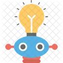 Light Bulb Robot Icon