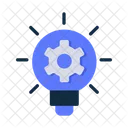 Light Bulb With Cog Icon Innovation Symbol Creativity And Problem Solving Icône
