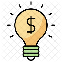 Light bulb with dollar sign  Icon