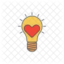 Light Bulb With Heart Icon