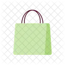 Light green paper shopping bag  Icon