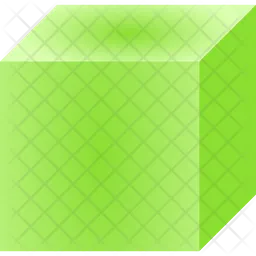 Light green rectangular prism  Icon