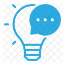 Lightbulb Chat Balloon Idea Icon