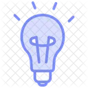 Lightbulb Duotone Line Icon Icon