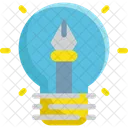 Lightbulb Pen Graphic Icon