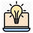 Lightbulb Laptop Business Icon