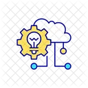 Lightbulb and cloud  Icon