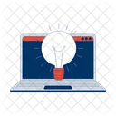 Lightbulb Laptop Idea Icon