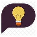 Lightbulb In Chat Balloon Light Bulb Idea Lightbulb Innovation Icono