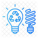 Lightbulb Recycling Green Energy Ecology Icon