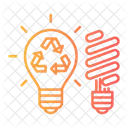 Lightbulb Recycling Green Energy Ecology Icon
