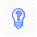 Lightbulb With Question Mark Lightbulb Idea Icon