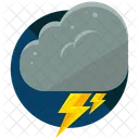 Lightening Storm Cloud Icon