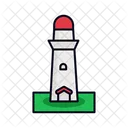 Lighthouse Filled Line 아이콘