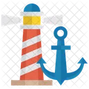 Lighthouse Marine Direction Ship Navigation Icon