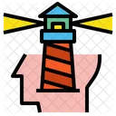 Head Lighthouse Creative Icon