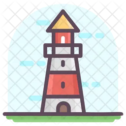 Lighthouse Flat  Icon