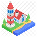 Lighthouse Watch Tower Lighthome Icon