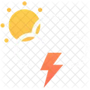 Sun Cloud Zap Lighting Shower Thunderstorm Icon