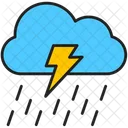 Cloudburst Condition Raining Climate Icon