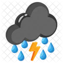嵐、雷雨、暴風雨 アイコン