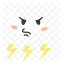 Lightning With Angry Angry Cute Cloud Cute Cloud Icon