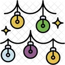 Lights Decoration New Year Icon