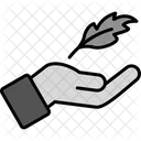 Lightweight Hand Feather Icon
