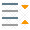 Ligne Espacement Diminution Icône