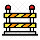 Ligne De Police Cordon Limite Icône