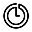 Ligne Heure Horloge Icon