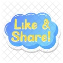 Like Bubble Share Bubble Social Media アイコン