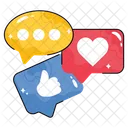 Like Follow Comment Chat Icon