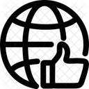 Like Global Approval World Icon