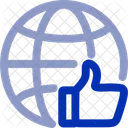 Like Global Approval World Icon