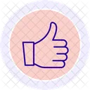 Like Hand Color Circle Icon Icon