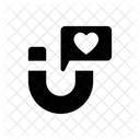 Anziehen Likes Magnet Symbol